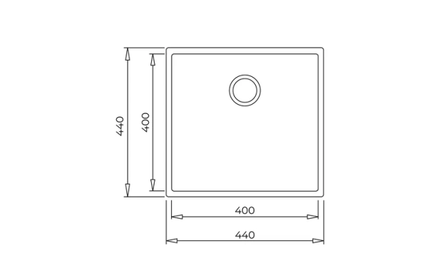 Подплотова мивка TEKA Square 40.40 TG КАМЕННОСИВА